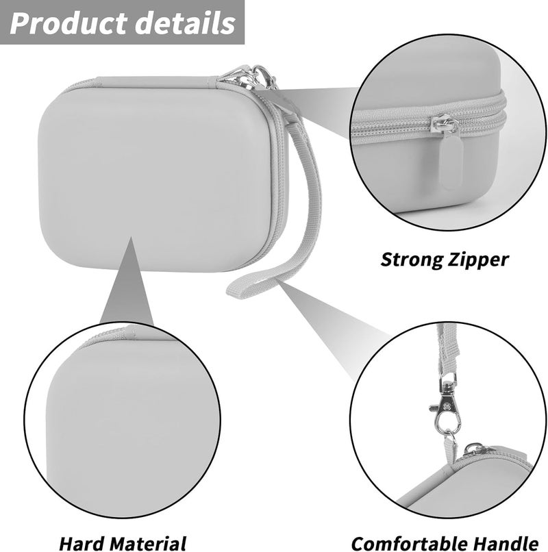 Grapsa Sticker Printer Case for IDPRT/for Anycash/for ETIKEZ PM290C/ for Memoking T02/ for Phomemo M02/ T02/ Q30S Mini Photo Printer. Holder for Label Maker, Thermal Paper, USB Cable (Box Only)-Gray - Image 3